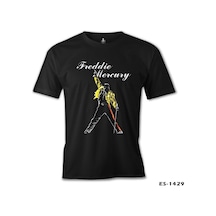 Freddie Mercury - King Of Queen Siyah Erkek Tshirt