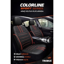 Byd Seal U Dm-i 2024 Ve Sonrası Uyumlu Colorline Sport Deri Siyah - Kırmızı Koltuk Kılıfı
