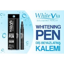 WhiteVia Pap Teknolojili Diş Beyazlatma Kalemi Peroksitsiz Diş Beyazlatıcı Kalem Siyah 2 ML