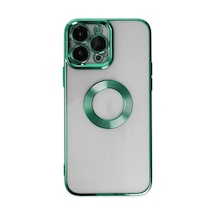 Apple İphone Uyumlu 14 Pro Kılıf Slot Silikon - Köknar Yeşili Çok Renkli