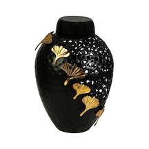 Vitale Relief Siyah Altın Vazo 46 Cm Ak.jb0199