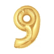 Gold Rakam 9 Folyo Balon 40 Inç 100 CM