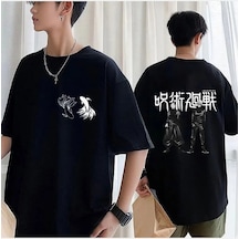 Anime Jujutsu Kaisen Satosugu Ön Arka Baskılı T-shirt 001