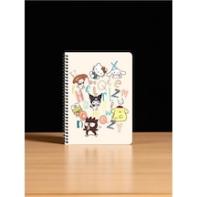 Keskin Color Kuromi Hello Kitty And Friends 16x22,5 Cm A5 Spiralli Defter 80 Yaprak - Harfler