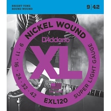 D'addario Exl120 Nickel Wound. Super Light Takım Tel Elektro Gita