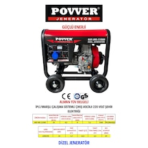 Power 8GF-ME-11500 10Kva 8Kw İpli Marşlı Dizel Jeneratör