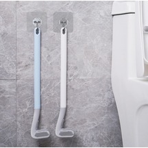 Cmt Ergonomik Tasarımlı Silikon Tuvalet Fırçası Beyaz/mavi Renk İle Derin Temizlik Sağlar - 7697710148520