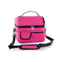 Dofolink Büyük Kapasiteli Isı Yalıtımlı Çanta - Anne Sütü, İlaç Ve Yiyecek Saklama, Piknik Ve Günlük Kullanim - Pembe Kırmızı