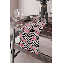 Pembe Flamingo Desenli Premium Masa Örtüsü Runner Rnr172n11
