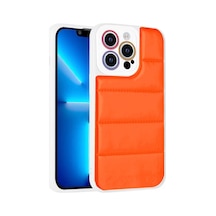 Xemu Apple Uyumlu iPhone 12 Pro Max Kamera Korumalı Aihttgli Renkli Seksek Kılıf-turunc Turuncu