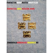 Papatya Dekoratif Mini Tavla ve Kutu Menteşe Sarı 12 Adet