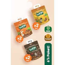 Hummorganic Organik Glutensiz Vegan Kek Atıştırmalık Paketi - 6 adet (3 çeşit)