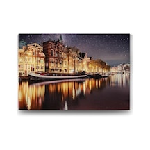 Yıldızlı Amsterdam Gecesi Tablosu - 100x70cm 7/8 Yaş