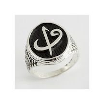 Elif - 389 - Vav Metal Erkek - Novapazr - Yüzük-gümüş Rengi Sarı
