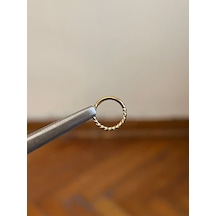 316 L Cerrahi Çelik Burgulu Kıkırdak Piercingi Rook Orbital Helix Septum Piercing Gümüş - Şeffaf