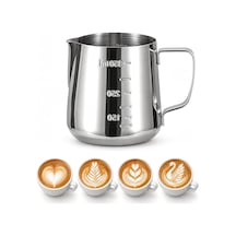 304 Çelik 350 Ml Kahve Süt Köpürtme Potu Sütlük Pitcher Cin502 2 Siyah