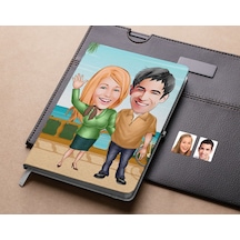 Bk Gift Kişiye Özel Sevgililer Karikatürlü Beyaz Defter-110 , Arkadaşa Hediye , Sevgiliye Hediye