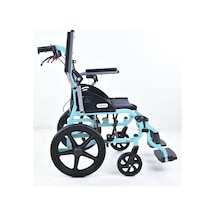 K-180 Alüminyum Transfer Sandalyesi Katlanabilir Ekstra Hafif Transfer Sandalyesi 120 Kg Taşıma