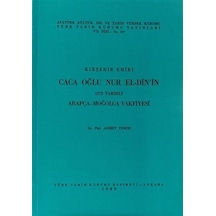 Kırşehir Emiri Caca Oğlu Nur El-din'in 1272 Tarihli Arapça-moğ...