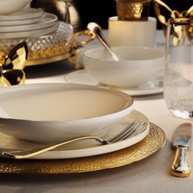 Yıldız Bone Porselen Gold 6 Kişilik 24 Parça Yemek Takımı Diğer