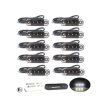 Ahmet Otomotiv 10 Adet Füme Dekoratif Yan Aydınlatma Led Lamba Beyaz 12volt-24volt