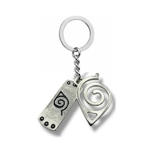 Anime Konaha Ve Alınbandı Simgeli Unisex Metal Anahtarlık Zamak Kaplama Cosplay Aksesuar