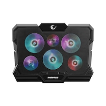 Rampage AD-RC10 X-GUST 10" - 17" 6 Fanlı Rainbow Işıklandırmalı Stand Notebook Soğutucu