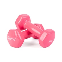 Gymo Hex Shape Vinil Dambıl 2x2kg Pembe
