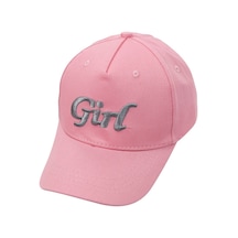 Civil Girls Girl Yazı Desen 10-13 Yaş Kep Şapka - Pembe Standart