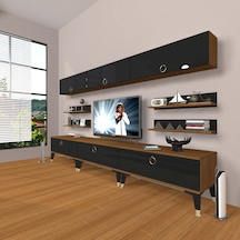 Decoraktiv Eko 8y Mdf Gold Tv Ünitesi Tv Sehpası Ceviz - Siyah