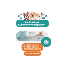 Pepy Kedi Ve Köpek Kullanımına Uygun Evcil Hayvan Temizleme Mendili 6 Paket 300 Adet
