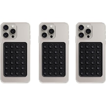 Büro Ev Ofis Cep Telefonu İçin 3adet Arkalık Silikon Vantuz Güçlü Tutucu Seti Diğer