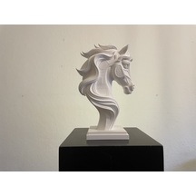 At Büstü Figürü 15 Cm Pla Masaüstü Heykel Modern Ev Ofis Aksesuarı Hediyelik Biblo