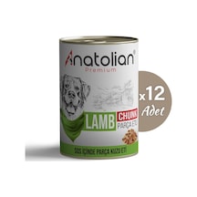 Anatolian Premium Adult Lamb Kuzulu Parça Etli Yetişkin Köpek Konservesi 12 x 400 G