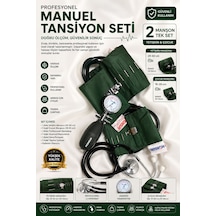 Manuel Tansiyon Aleti Seti Çocuk & Yetişkin Klipsli Manşonlu Stetoskoplu