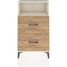 Arges Komodin Tek Raflı 2 Çekmeceli 60x30x106 Aytaşı-çam Aytaşı