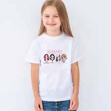Blackpink Baskılı Unisex Çocuk Tişört T-Shirt Mr-19 Beyaz