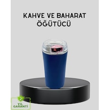 Mey İthalat Paslanmaz Çelik Kahve Ve Baharat Öğütücü Otomatik Mekanizma Mavi