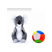Peluş Koala 25 Cm Ve Peluş Top 12 Cm - 2 Ürün 1 Arada Oyuncak Gri