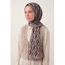 Silk Home Yaprak Desen Soluk Lila 75x195 Soft Şal Çok Renkli