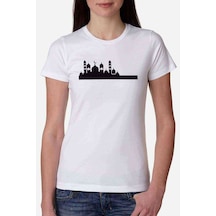 Silhouette Mosque Kadın Beyaz Tshirt (534816956)