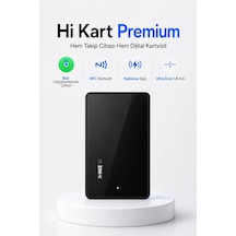 Hi Kart Premium Siyah Dijital Kartvizit Takip Cihazı Apple iOS Uyumlu Suya Dayanıklı 0