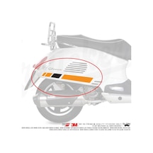 Sts5 Mat Turuncu Siyah Vespa Gts250 Gts300 Yan Cita Sticker Seti