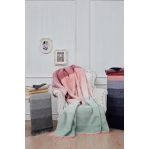 Montant Çift Kişilik Pamuklu Battaniye Kırmızı Kırmızı