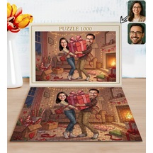 Bk Gift Kişiye Özel Sevgili Karikatürlü 1000 Parça Profesyonel Puzzle-2, 1000 Puzzle, Sevgililer Günü Hediyesi, Sevgiliye Hediye Kobitmeyencom36172 Bk