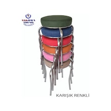 Tabure (Krom Ayaklı) (6 Adet) - Mutfak Balkon Taburesi