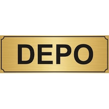 Depo Yönlendirme Levhası 10cmx20cm Altın Renk Metal
