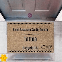 Kapı Önü Paspası Dekoratif Dijital Baskı Tattoo P-2558