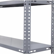 Çelikrafburada 5 Katlı 4 Lü Bitişik Çelik Galvaniz Arşiv Rafı Depo Rafı Kiler Rafı 43x60x150 Dx51 Kalite Gümüş