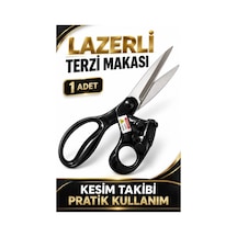 Lazerli Terzi Makası Kumaş Kesme Makası Lazer Çizgili Kesim Kılav